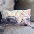 Handmade Mermaid Velvet Lumbar Pillow – Tassel Accent, Mythical Decor