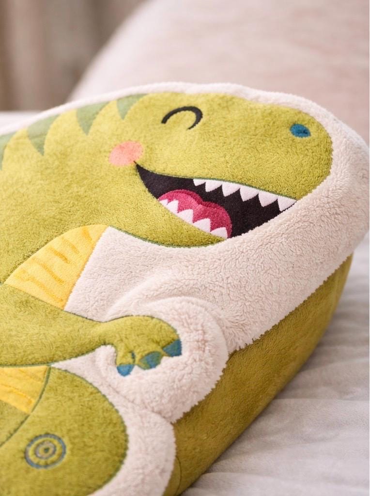 Dinosaur Pillow and Blanket Set, Little Companions Soft Comfort for Kids