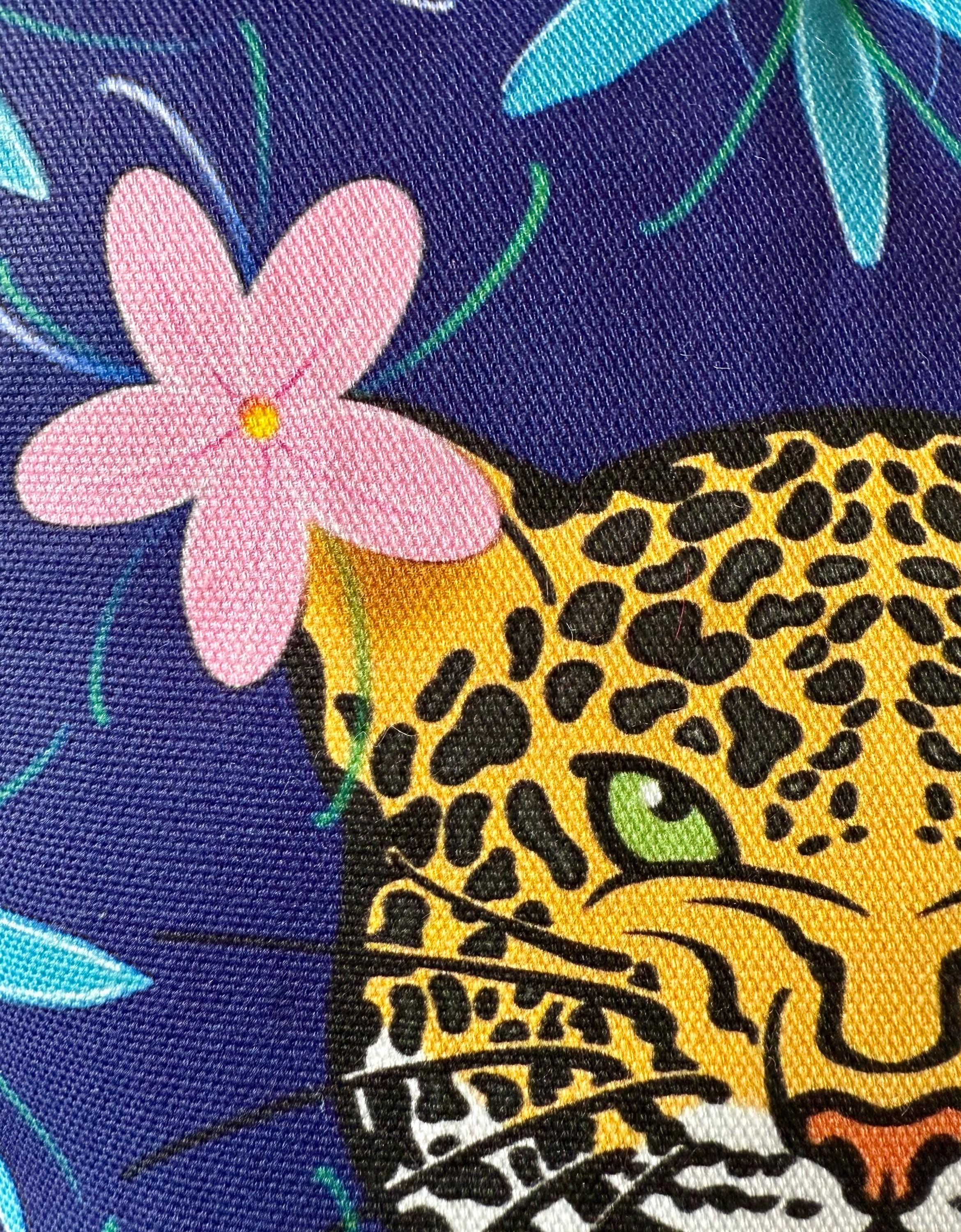Regal Leopard Cushion Royal Blue, Throw Pillow, Modern Home Decor, Boho Chic Pillow Cover