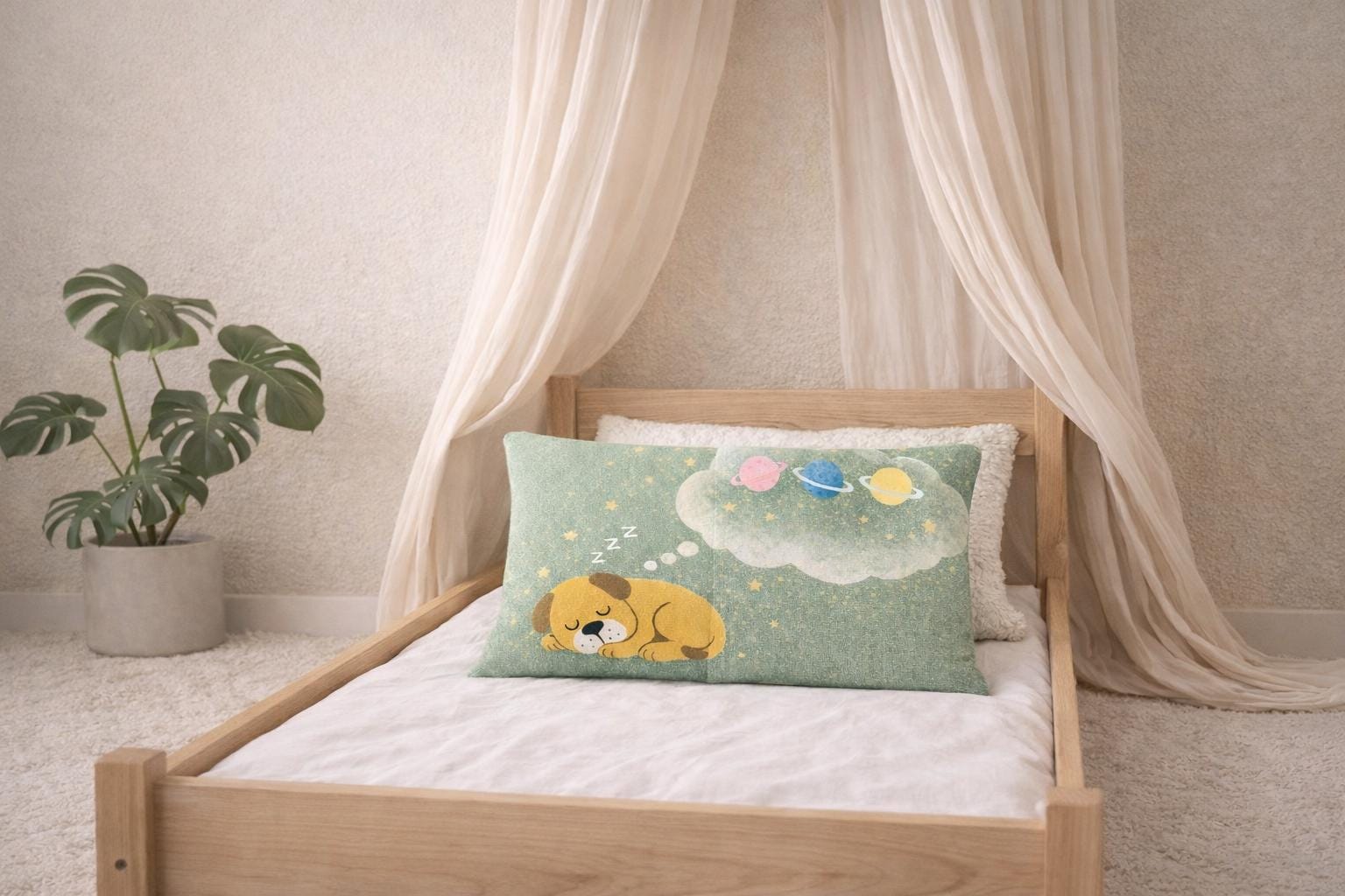 Puppy Space Dream Pillow – Interactive Kids Nursery Decor