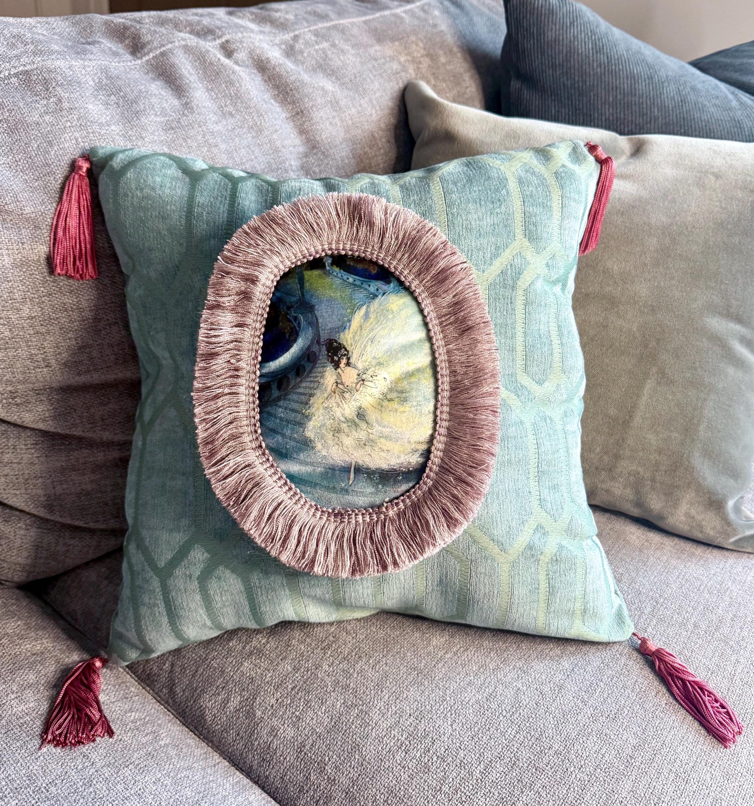 Cinderella Pillow Cover • Vintage Storybook Princess Nursery Decor