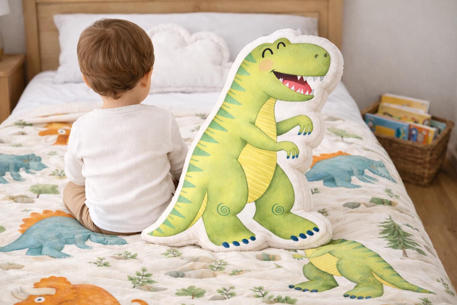 Dinosaur Pillow and Blanket Set, Little Companions Soft Comfort for Kids