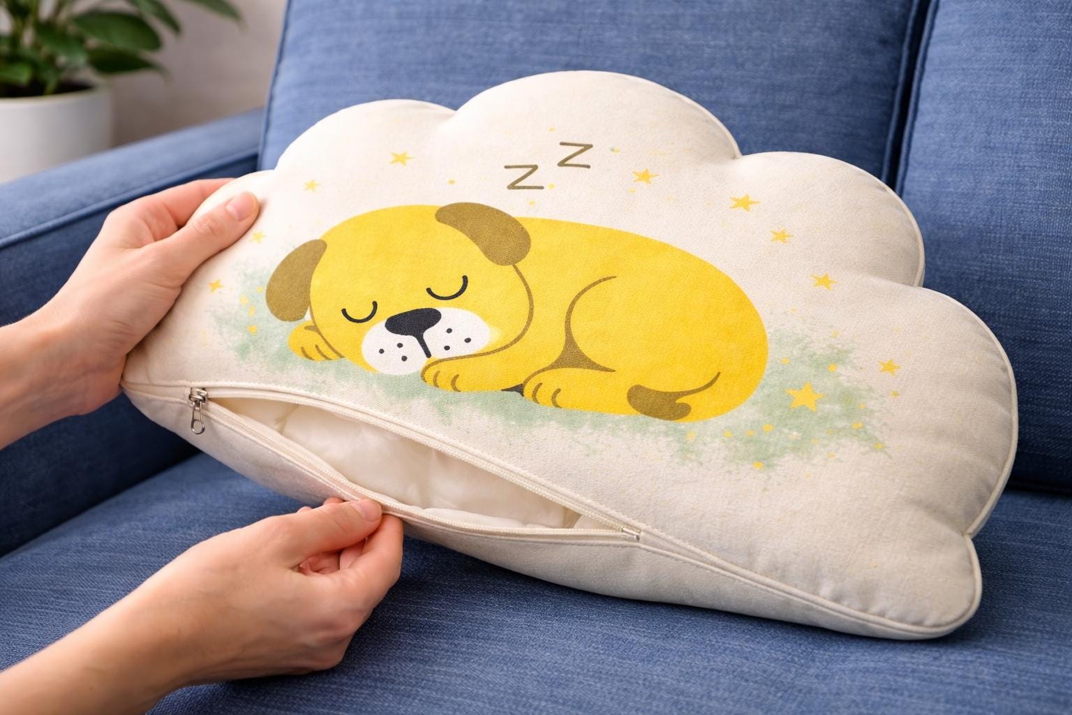 Handmade Space Pup Pillow Set – Astronaut Dog Nursery Decor