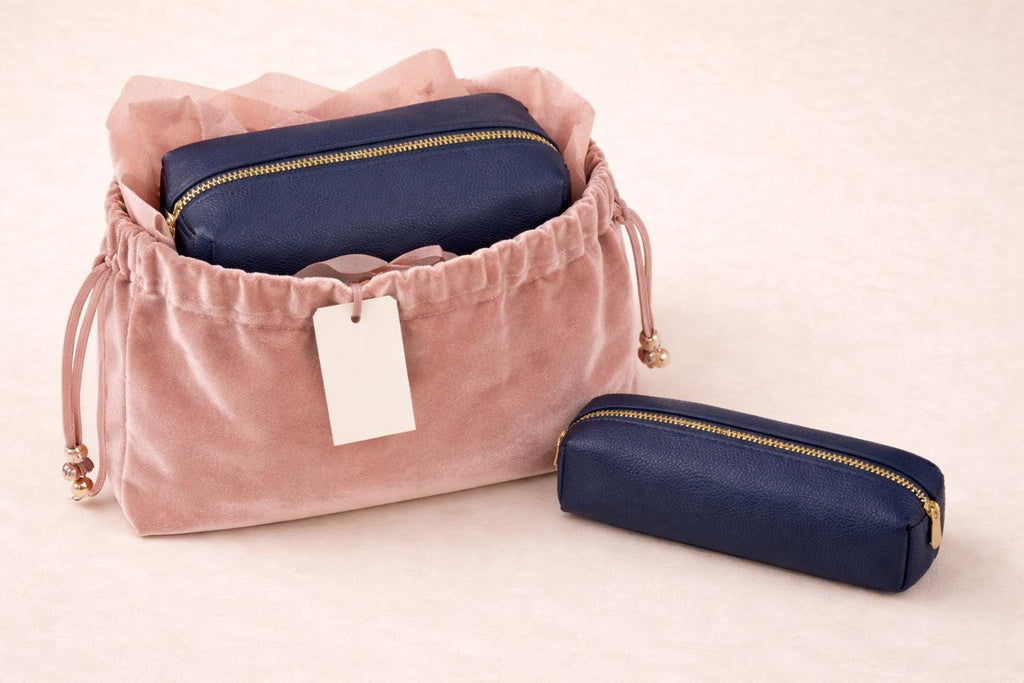 Dachshund Print Travel Bag Set • Vegan Leather Toiletry Bags