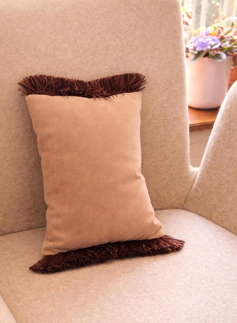 Fairy Tale Velvet Pillow Cover – Princess & Frog Throw Cushion | Storybook Decorative Pillow | Boho Eclectic Home Decor 14x16”
